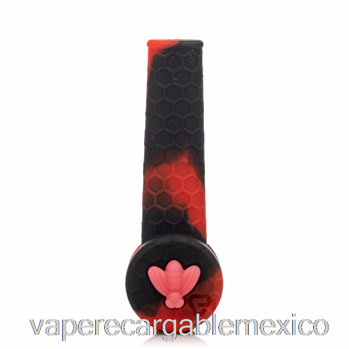 Vape Recargable Stratus Trio Pipa De Silicona Carmesí (negro / Rojo)